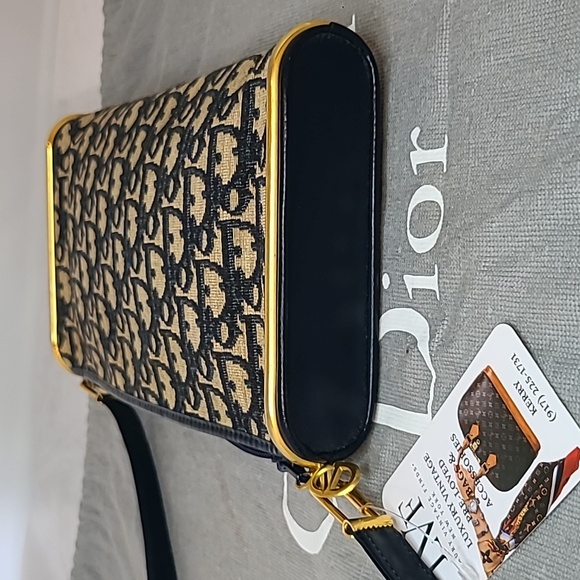 DIOR VINTAGE 1970’S DIORISSIMO CANVAS/LEATHER/GOLD 3WAY CLUTCH/SHLDER/CROSS BODY - Picture 12 of 17